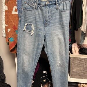 Madewell classic straight Distressed Blue Women's Jeans